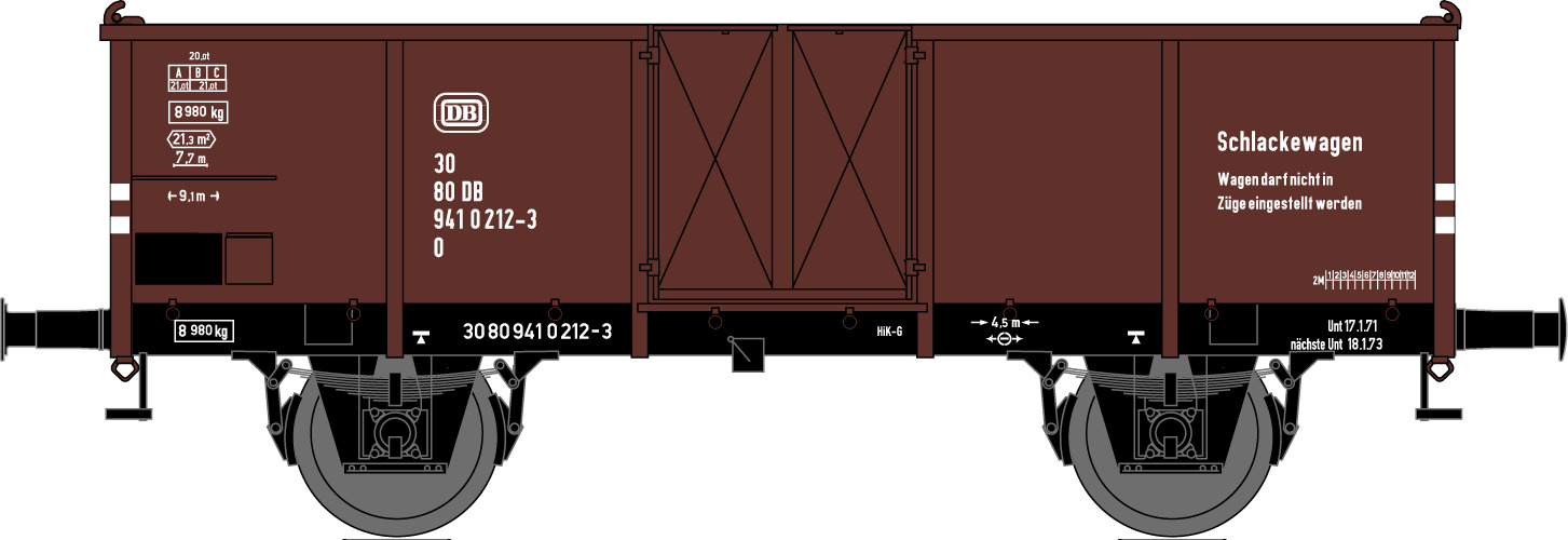 Hädl 25146 - TT - Schlackewagen 'Schlackeladung', DB, Ep. IV